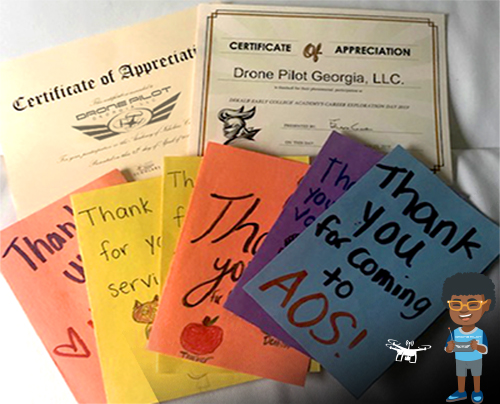 Community Thank Yous and Certificates